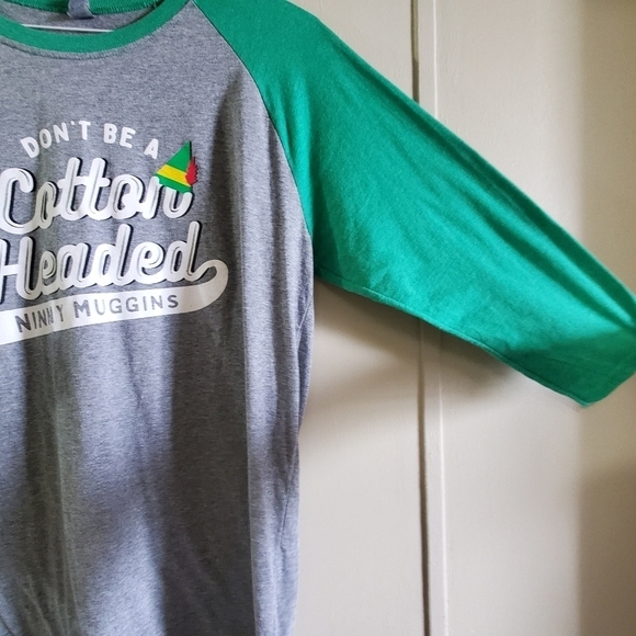 ELF Jerseys baseball tshirt. Sz large.  "Don't be a cotton headed ninny muggins" - Picture 3 of 6